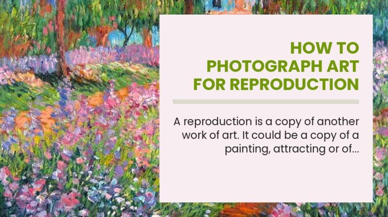 How To Photograph Art For Reproduction